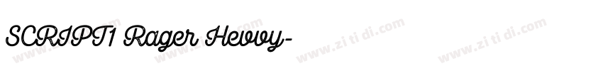 SCRIPT1 Rager Hevvy字体转换